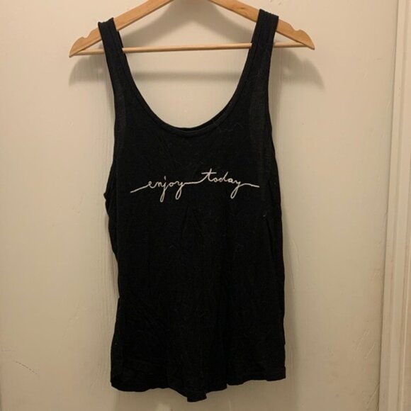 good hYOUman Tops - Black Barre Tank Top